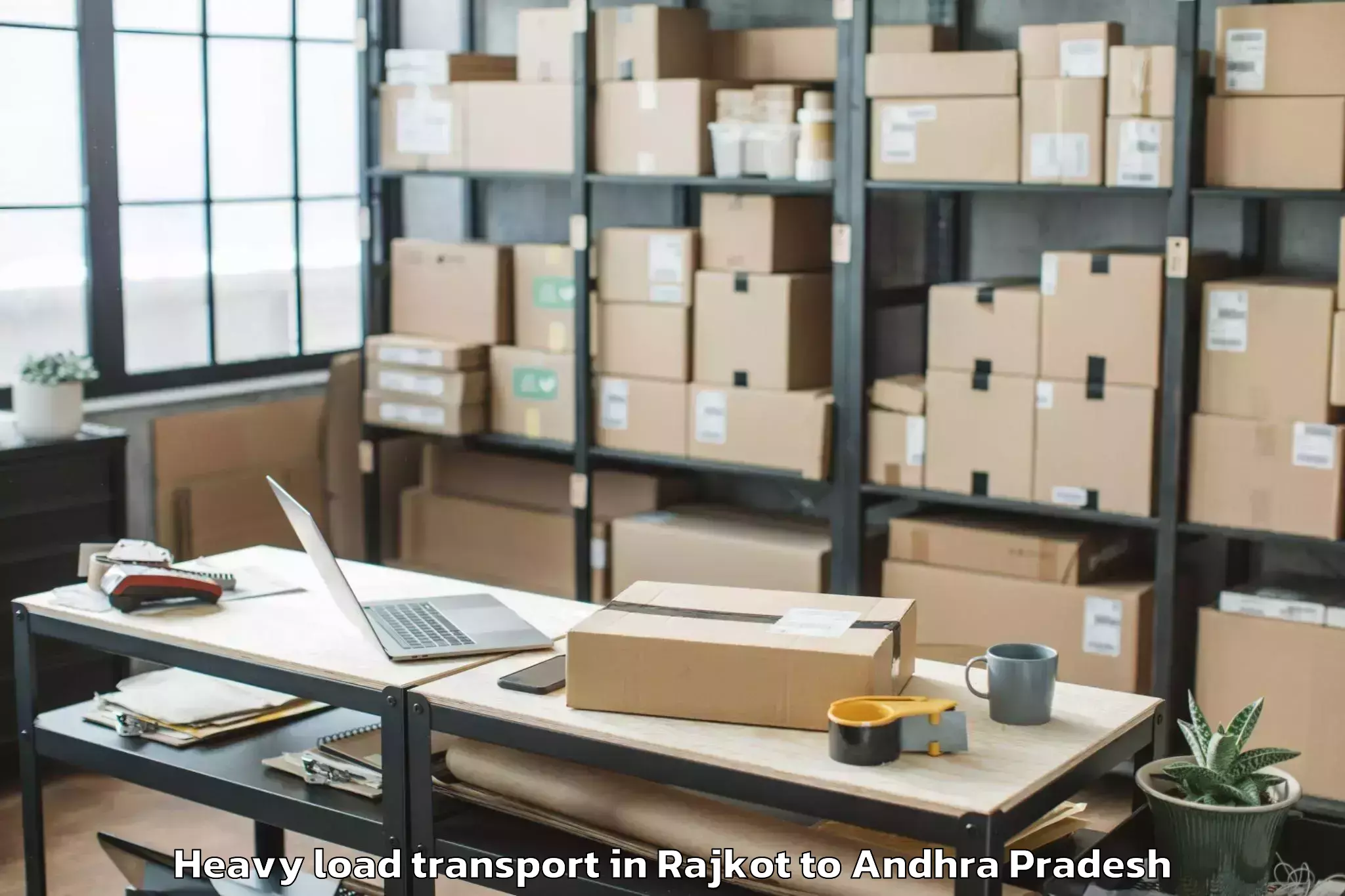 Book Rajkot to Kamepalle Heavy Load Transport Online